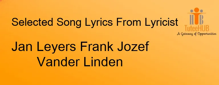 Jan Leyers Frank Jozef Vander Linden