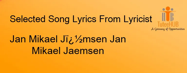 Jan Mikael Jï¿½msen Jan Mikael Jaemsen