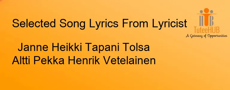Janne Heikki Tapani Tolsa Altti Pekka Henrik Vetelainen