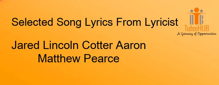 Jared Lincoln Cotter Aaron Matthew Pearce