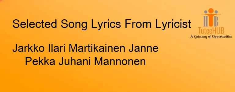 Jarkko Ilari Martikainen Janne Pekka Juhani Mannonen