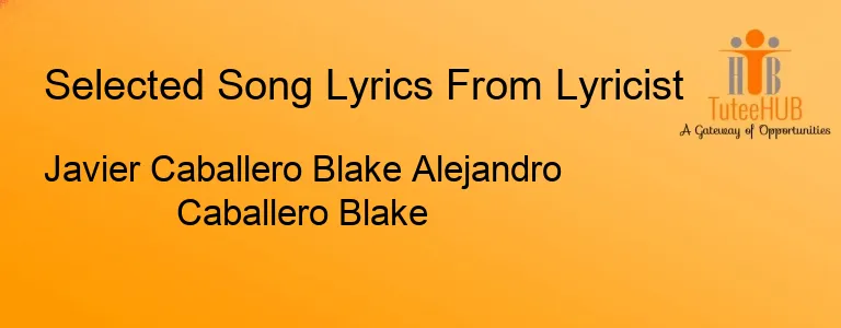 Javier Caballero Blake Alejandro Caballero Blake