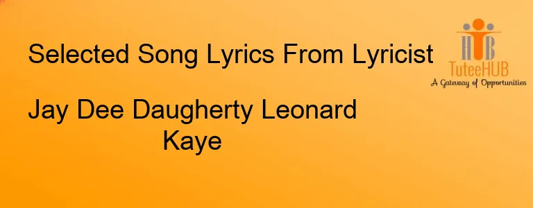 Jay Dee Daugherty Leonard Kaye