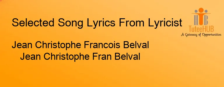 Jean Christophe Francois Belval Jean Christophe Fran Belval