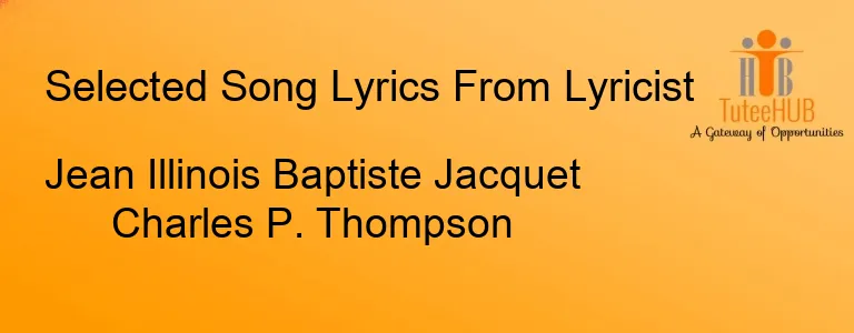 Jean Illinois Baptiste Jacquet Charles P. Thompson