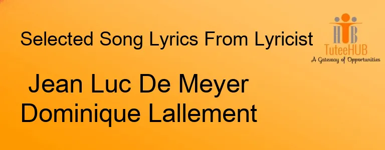 Jean Luc De Meyer Dominique Lallement