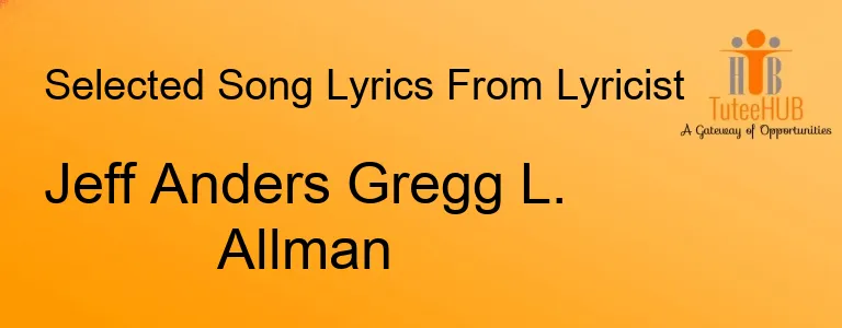Jeff Anders Gregg L. Allman
