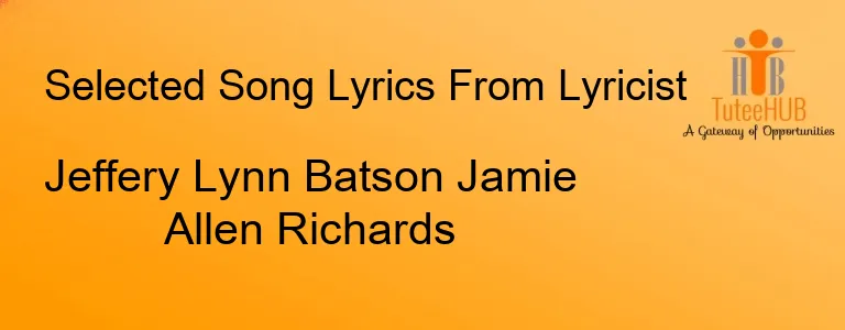 Jeffery Lynn Batson Jamie Allen Richards