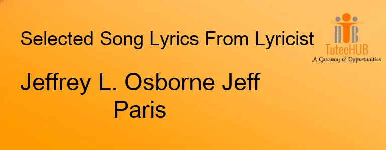 Jeffrey L. Osborne Jeff Paris