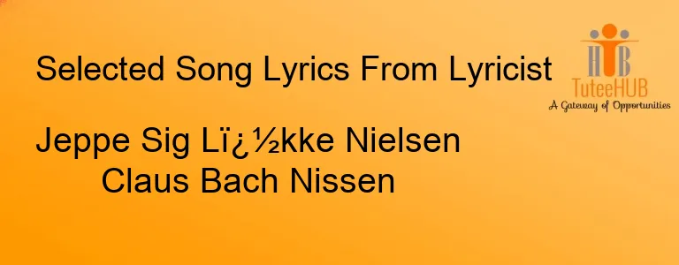 Jeppe Sig Lï¿½kke Nielsen Claus Bach Nissen