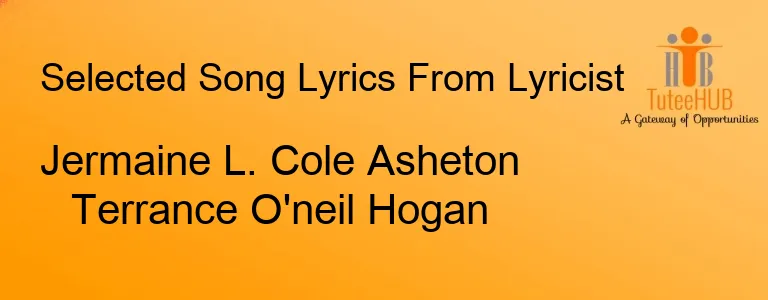 Jermaine L. Cole Asheton Terrance O'neil Hogan