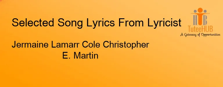 Jermaine Lamarr Cole Christopher E. Martin