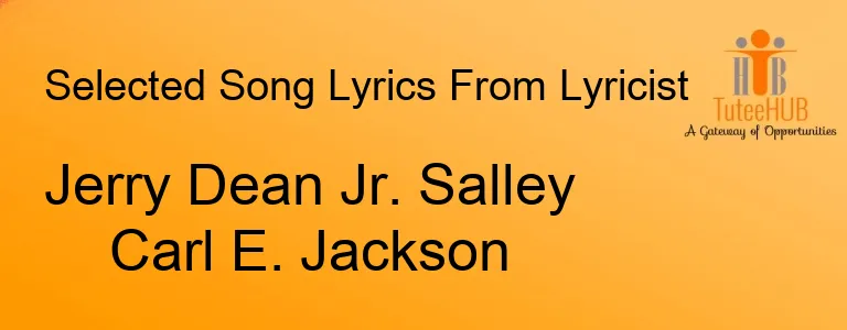 Jerry Dean Jr. Salley Carl E. Jackson