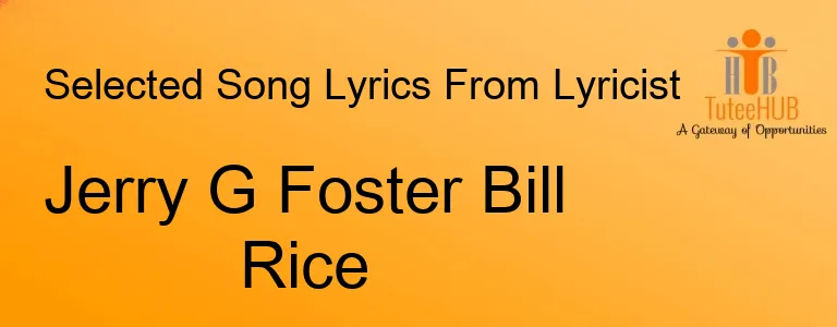 Jerry G Foster Bill Rice
