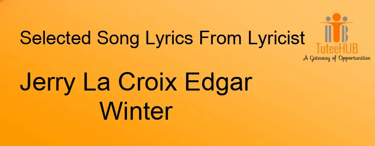 Jerry La Croix Edgar Winter