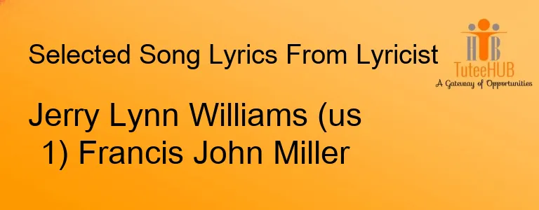Jerry Lynn Williams (us 1) Francis John Miller