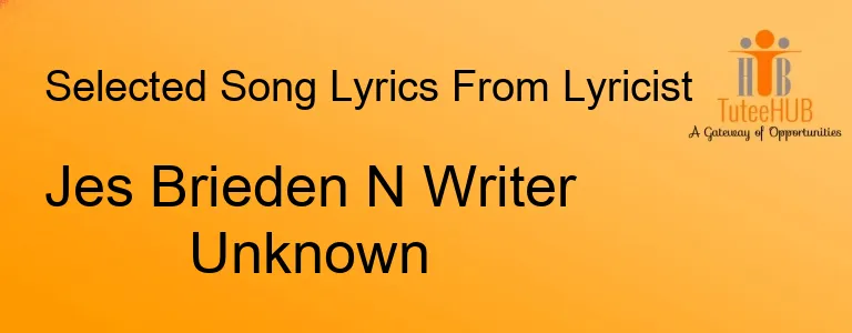 Jes Brieden N Writer Unknown