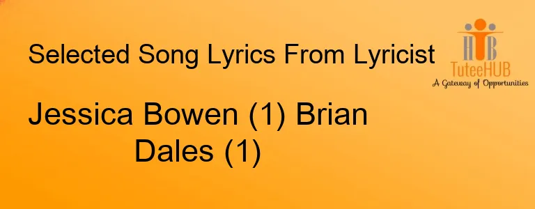 Jessica Bowen (1) Brian Dales (1)