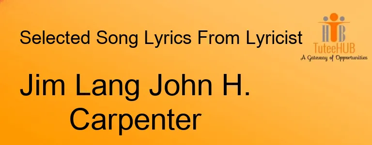 Jim Lang John H. Carpenter