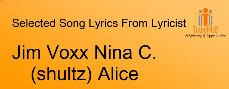 Jim Voxx Nina C. (shultz) Alice