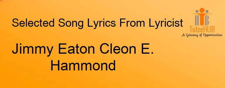 Jimmy Eaton Cleon E. Hammond