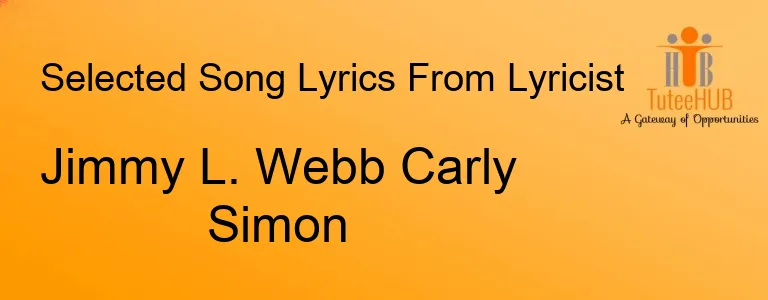 Jimmy L. Webb Carly Simon