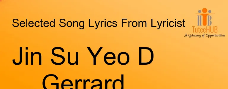 Jin Su Yeo D Gerrard