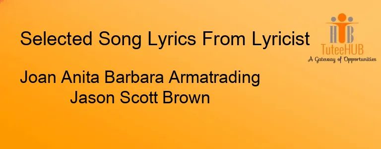 Joan Anita Barbara Armatrading Jason Scott Brown
