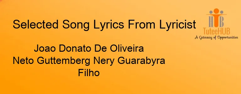 Joao Donato De Oliveira Neto Guttemberg Nery Guarabyra Filho