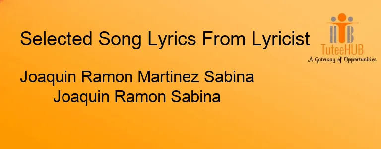 Joaquin Ramon Martinez Sabina Joaquin Ramon Sabina