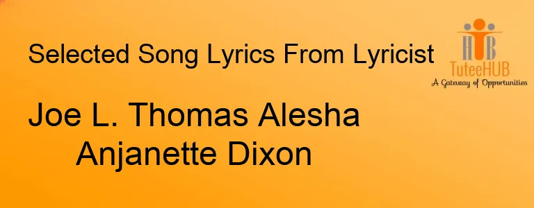 Joe L. Thomas Alesha Anjanette Dixon