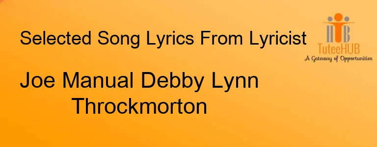 Joe Manual Debby Lynn Throckmorton