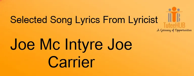 Joe Mc Intyre Joe Carrier