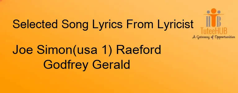Joe Simon(usa 1) Raeford Godfrey Gerald