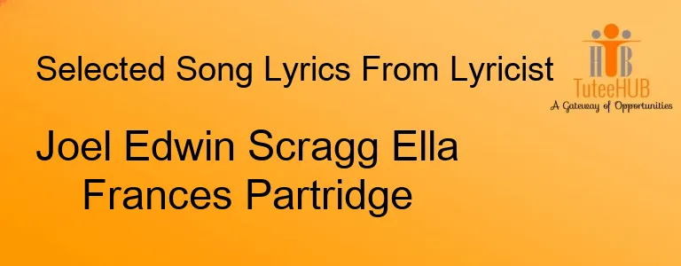 Joel Edwin Scragg Ella Frances Partridge