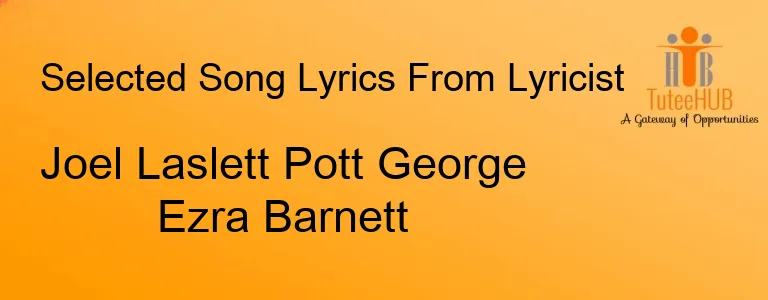 Joel Laslett Pott George Ezra Barnett