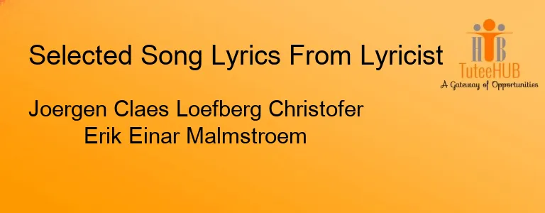 Joergen Claes Loefberg Christofer Erik Einar Malmstroem