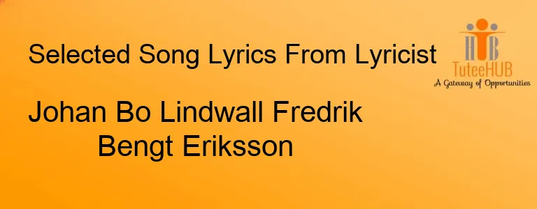 Johan Bo Lindwall Fredrik Bengt Eriksson