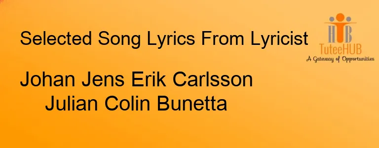 Johan Jens Erik Carlsson Julian Colin Bunetta