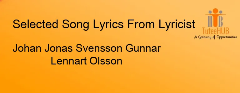 Johan Jonas Svensson Gunnar Lennart Olsson