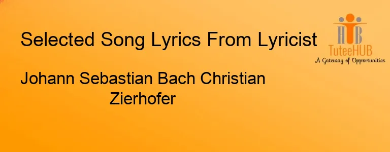 Johann Sebastian Bach Christian Zierhofer