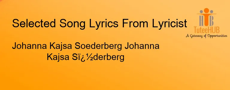 Johanna Kajsa Soederberg Johanna Kajsa Sï¿½derberg