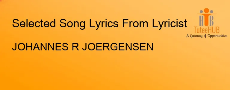 JOHANNES R JOERGENSEN