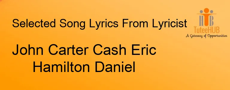 John Carter Cash Eric Hamilton Daniel