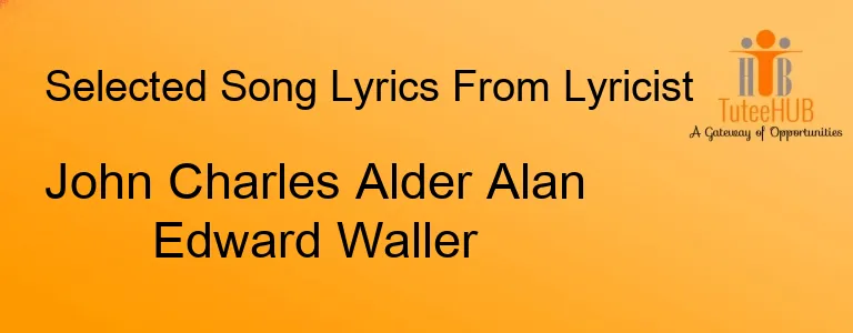 John Charles Alder Alan Edward Waller