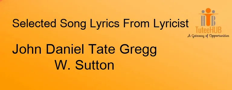 John Daniel Tate Gregg W. Sutton