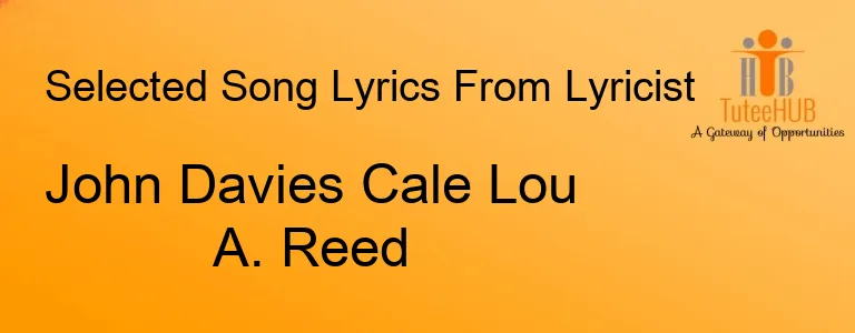 John Davies Cale Lou A. Reed