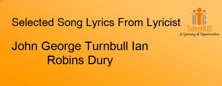 John George Turnbull Ian Robins Dury