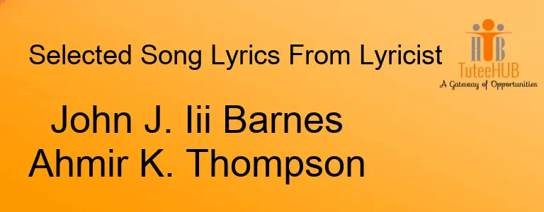 John J. Iii Barnes Ahmir K. Thompson