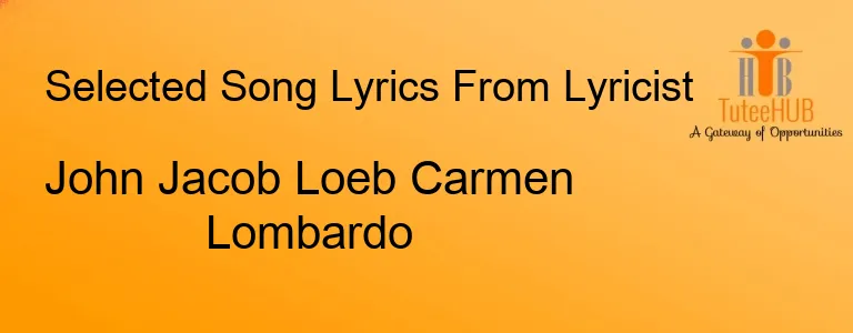 John Jacob Loeb Carmen Lombardo
